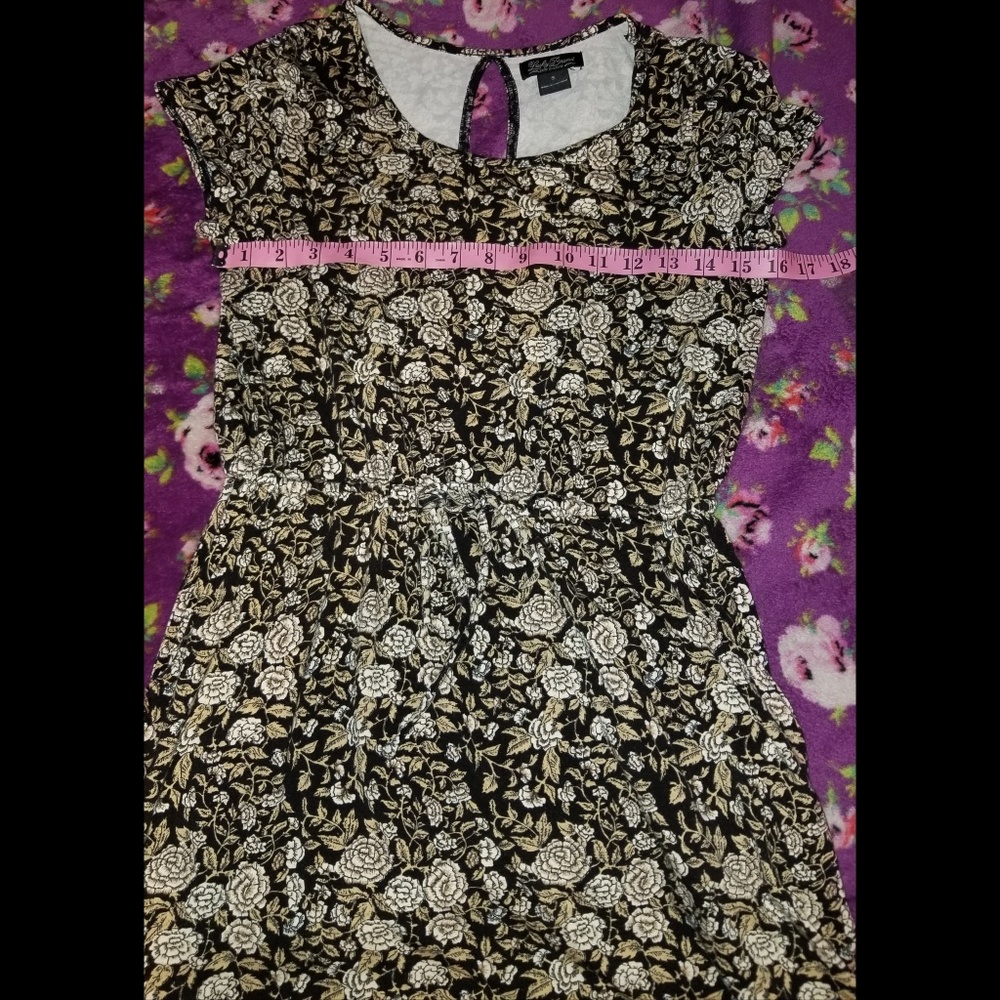 LUCKY BRAND FLORAL PRINT SOFT KNIT BOHO DRESS - Picture 6 of 7